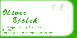 oliver bjelik business card